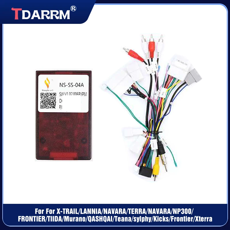 For Nissan Teana North American version Teana Altima Update List Radio Cable And CANBUS BOX Adapter Car Radio Wiring Harness