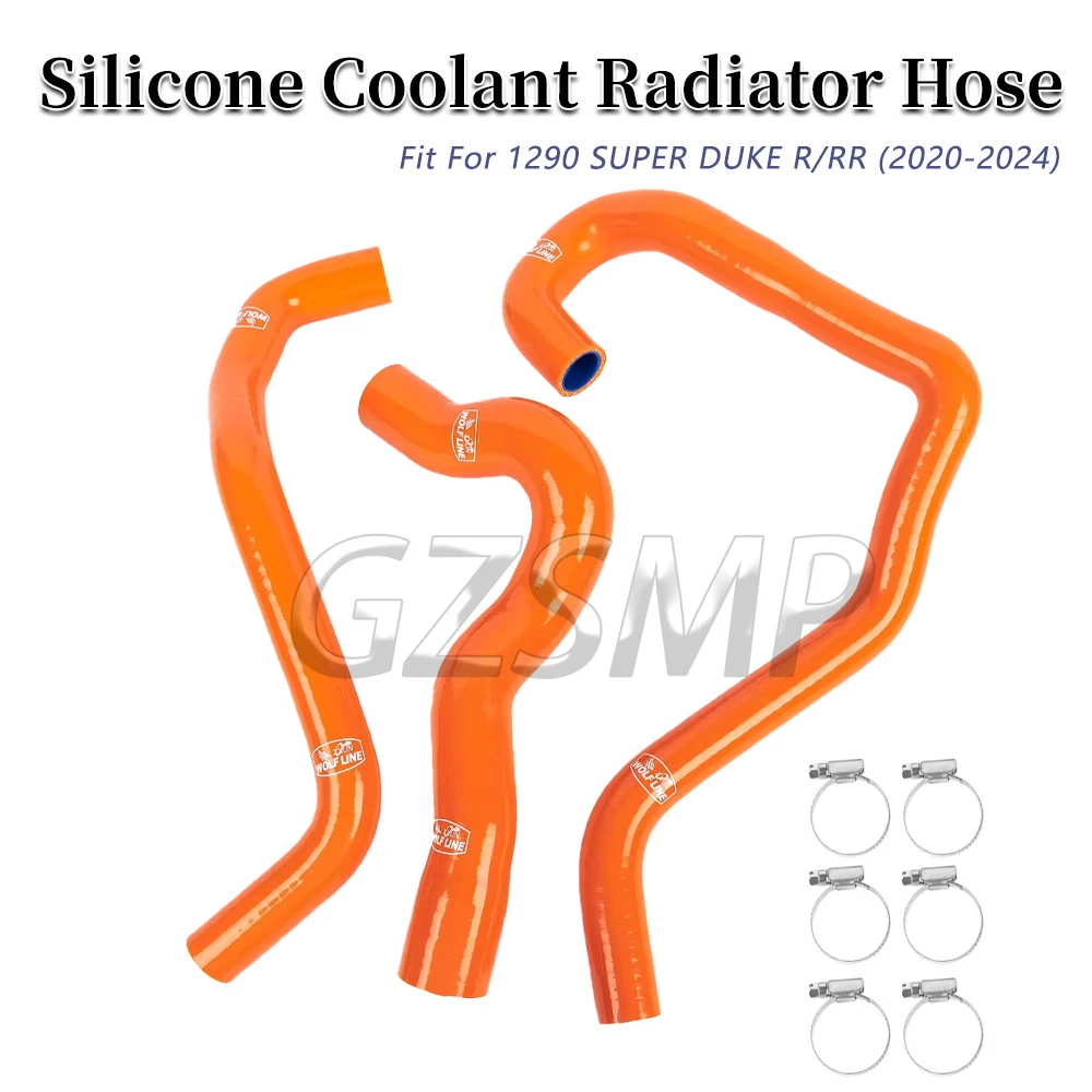 Fit For 1290 Super Duke R RR 2020 2021 2022 2023 2024 Motorcycle Silicone Radiator Coolant Hose Kit Water Cooled Pipes Tube