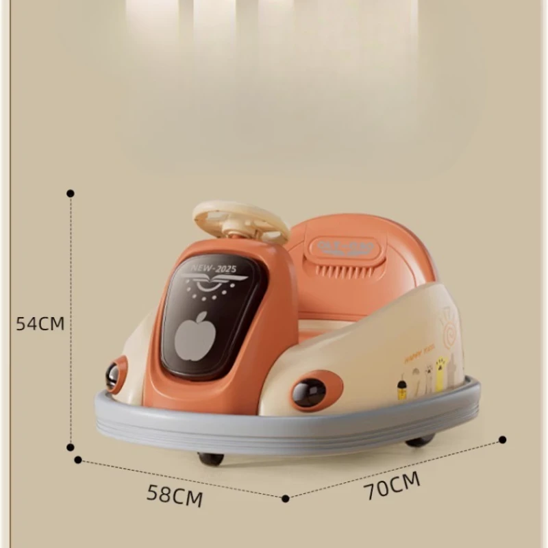 360 ° Voiture pare-chocs rotative pour enfants, bande Anti-Collision entièrement enveloppée, matériau écologique, batterie, télécommande, jouet de chargement
