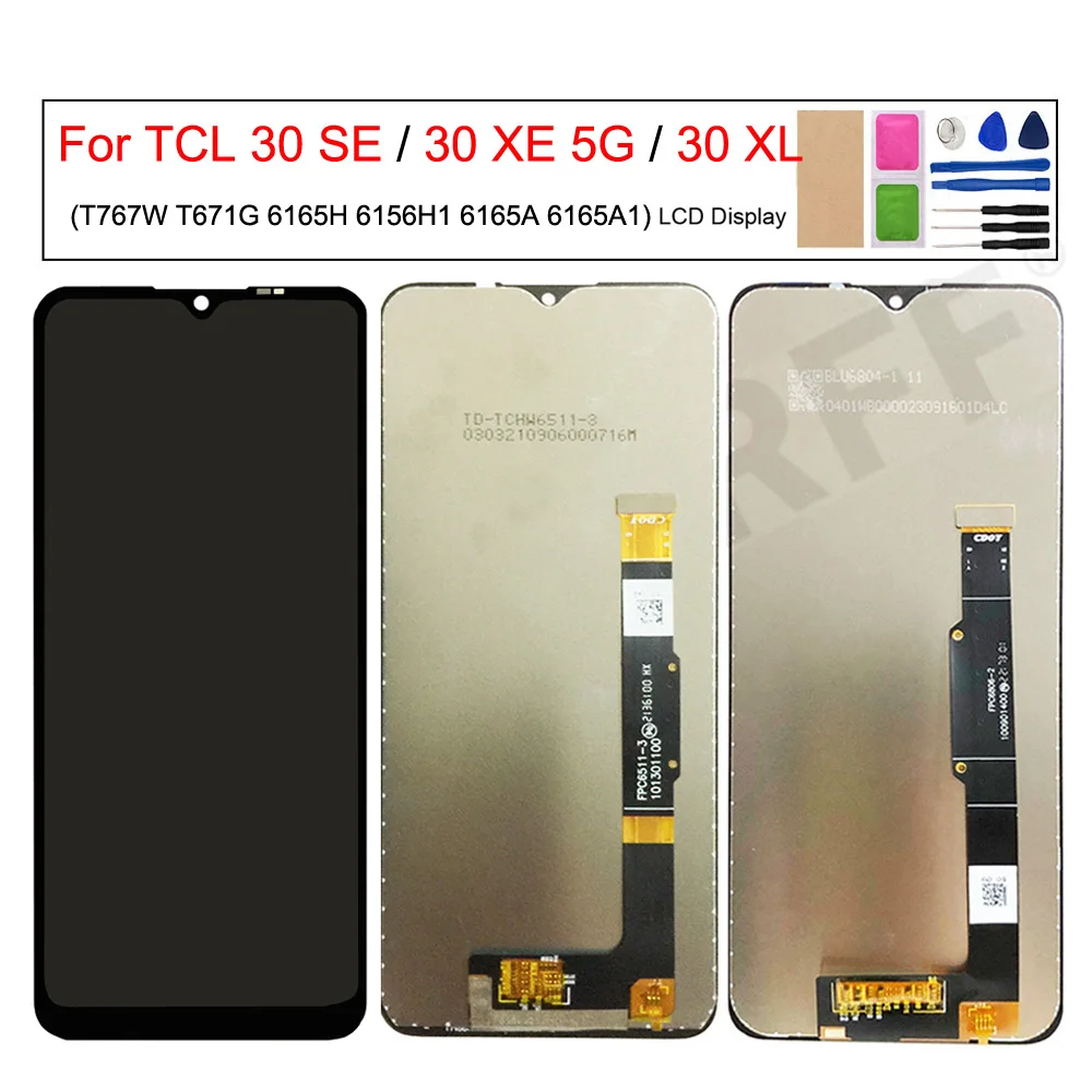 Дисплейный модуль (LCD+тачскрин) для TCL 30 SE/30 XE 5G/30 XL T767W T671G 6165H, запчасть для мобильного телефона
