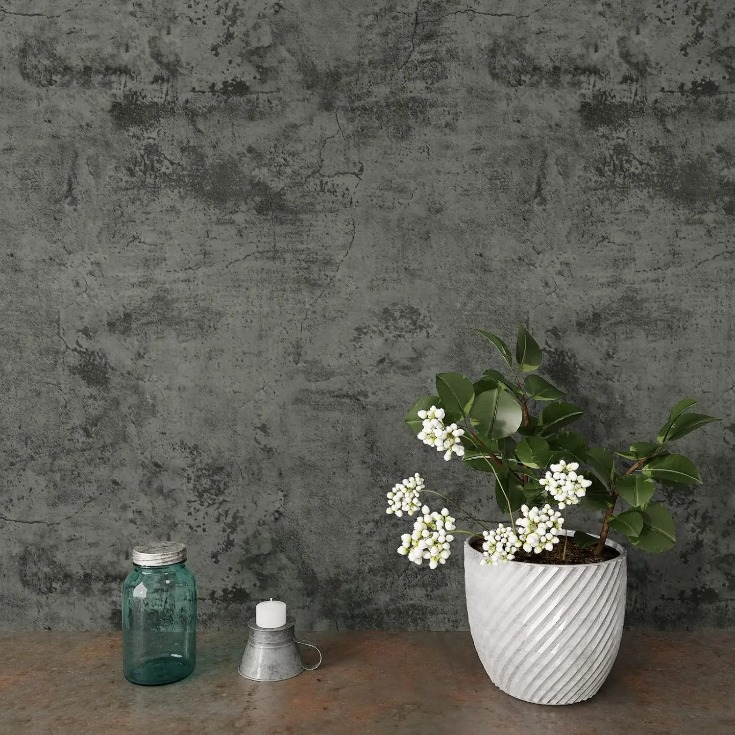 

Retro Thicken PVC Self Adhesive Waterproof Matte Floor Sticker Wall Sticker for Home Decor Industrial Cement Vinyl Tiles Sticker