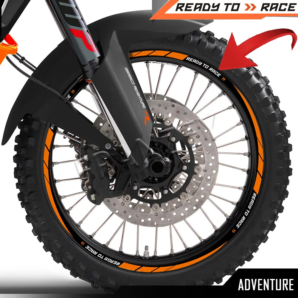 

For KTM Adventure Wheel Sticker Reflective Motorcycle Accessories Super R S 250 390 690 790 890 950 990 1050 1090 1190 1290 2024