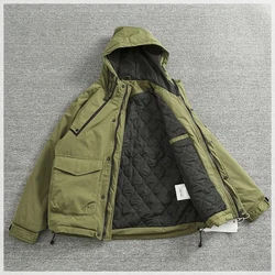 Winter storm jacket cotton-padded jacket men loose fashion brand thick warm cotton-padded jacket men's casual cargo coat cotton-