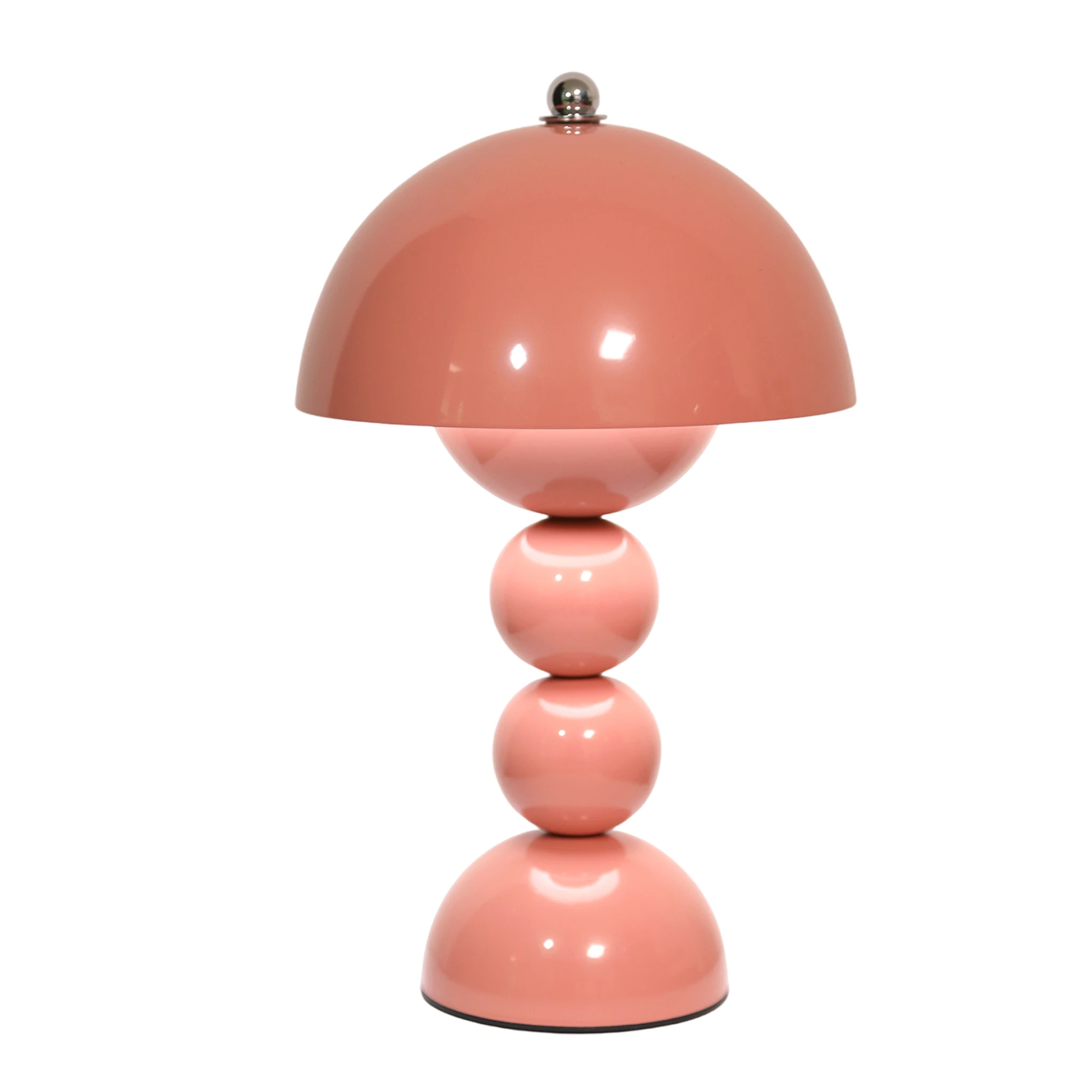 Retro mushroom table lamp with bubbled shade