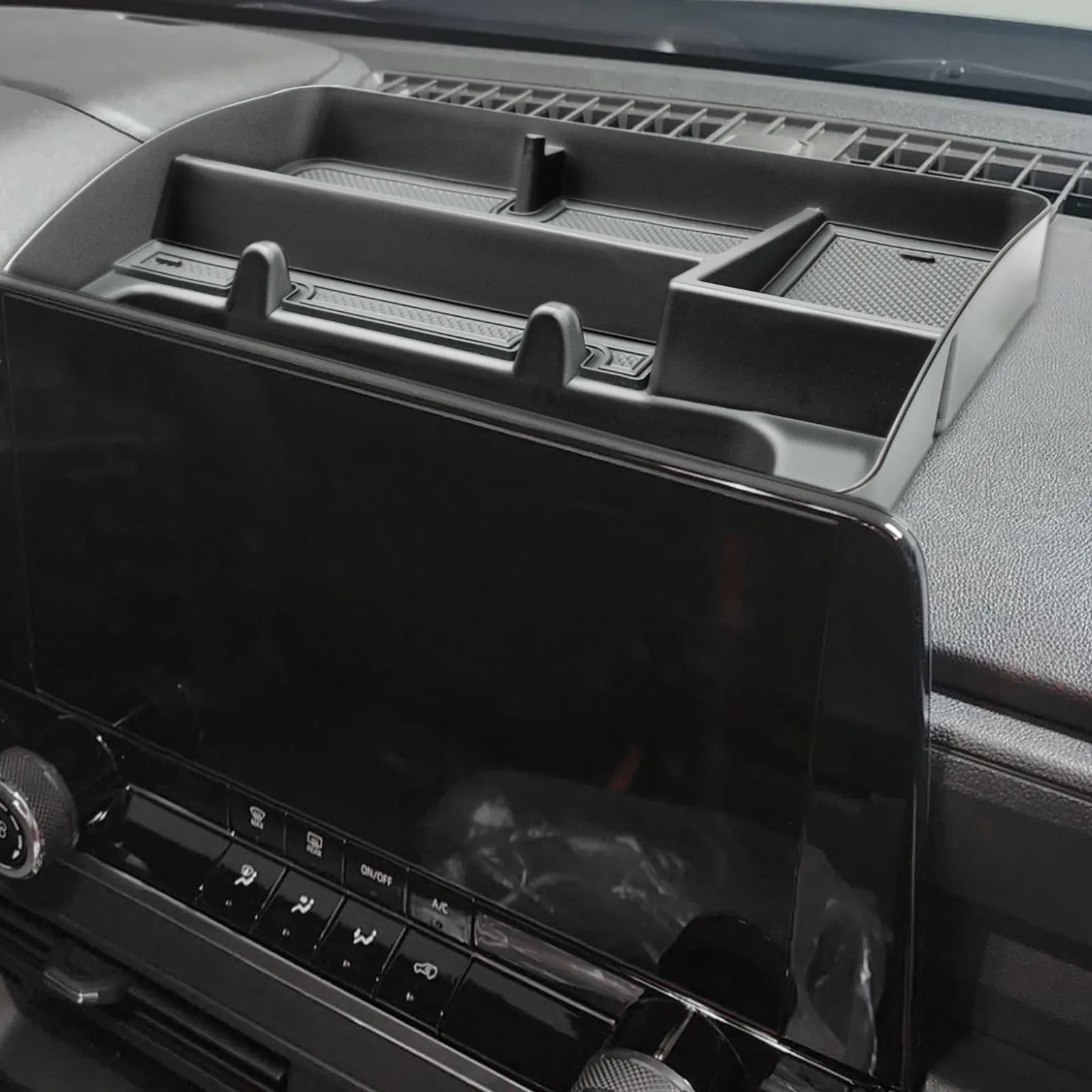 

Dash Board Storage Box Behind Screen For Chevy Colorado/GMC Canyon 2023 2024 2025 Dashboard Storage Organizer Tray Accessories