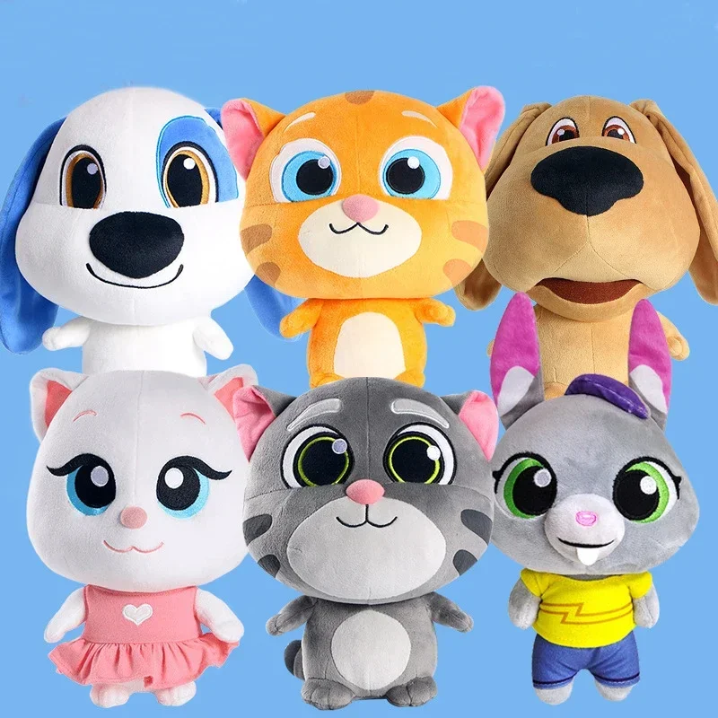 28cm Talking Tom And Friends Plush Talking Tom Angela Hank Ginger Ben Doll Soft Animals Kawaii Can't Talk Version Toys