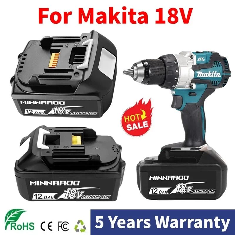 

New BL1860 Rechargeable 18V 12.0Ah Li-ion Battery for Makita 18v Battery BL1840 BL1850 BL1830 BL1860B LXT 400