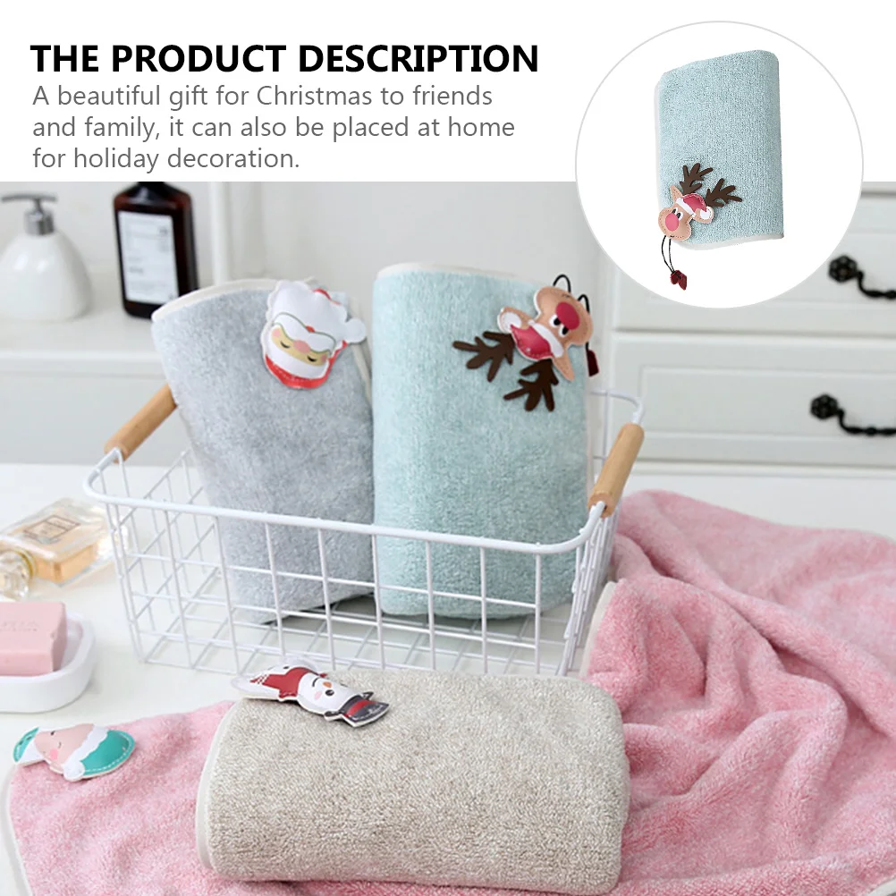 

1Pcs Christmas Water Absorption Towel Soft Skin Friendly Xmas Face Towel Home Office Holiday Decoration Christmas Towels