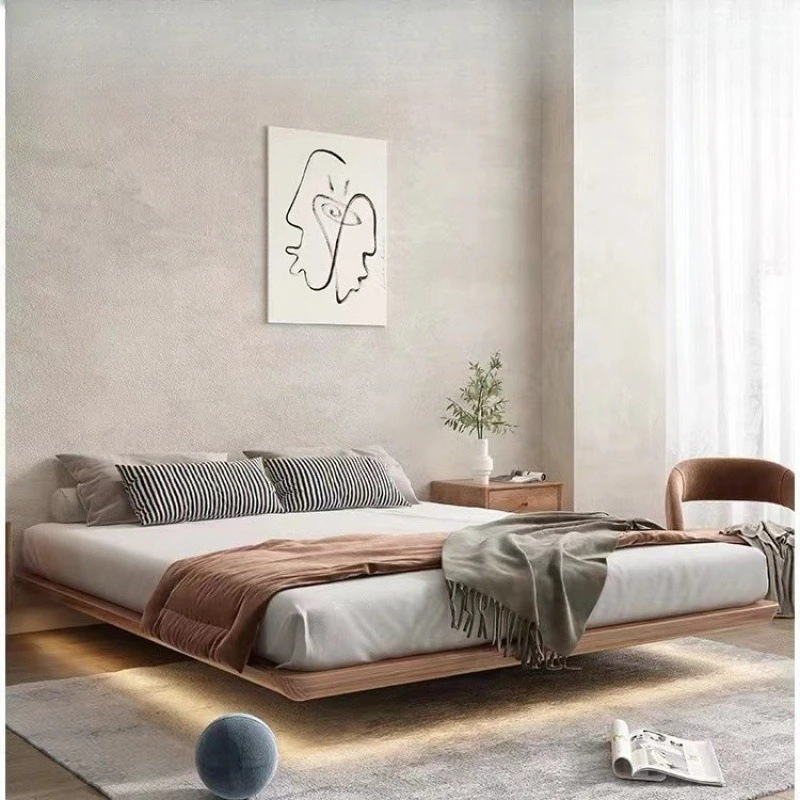 

Ash wood suspended tatami master bedroom queen bed