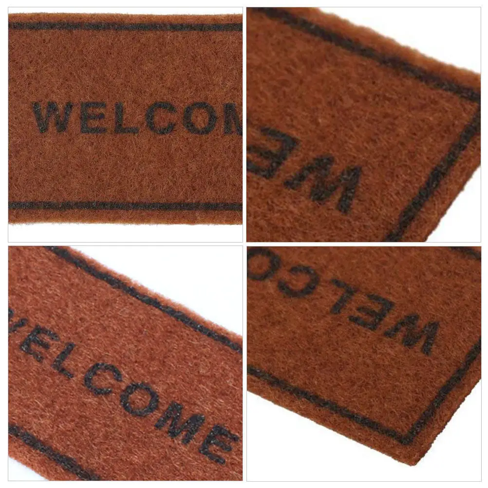 Mini Welcome Carpet Set – 2pcs Brown Creative Cloth Rug for Home & Event Decoration