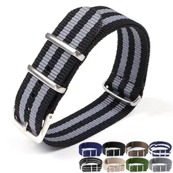 Nylon Watch Strap One Piece Loop Bracelet 14mm 16mm 18mm 20mm 22mm Soft Canvas Watchband Men Women Sport Replacement Wristband