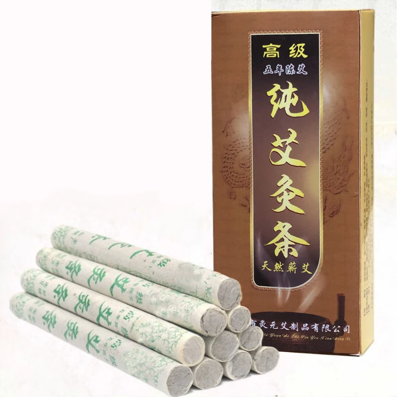 Rouleaux de moxa en bois d'absinthe pur, thérapie traditionnelle chinoise Hierbas Medicinale, anciers de moxibustion, massage méridien chaud, soins de santé