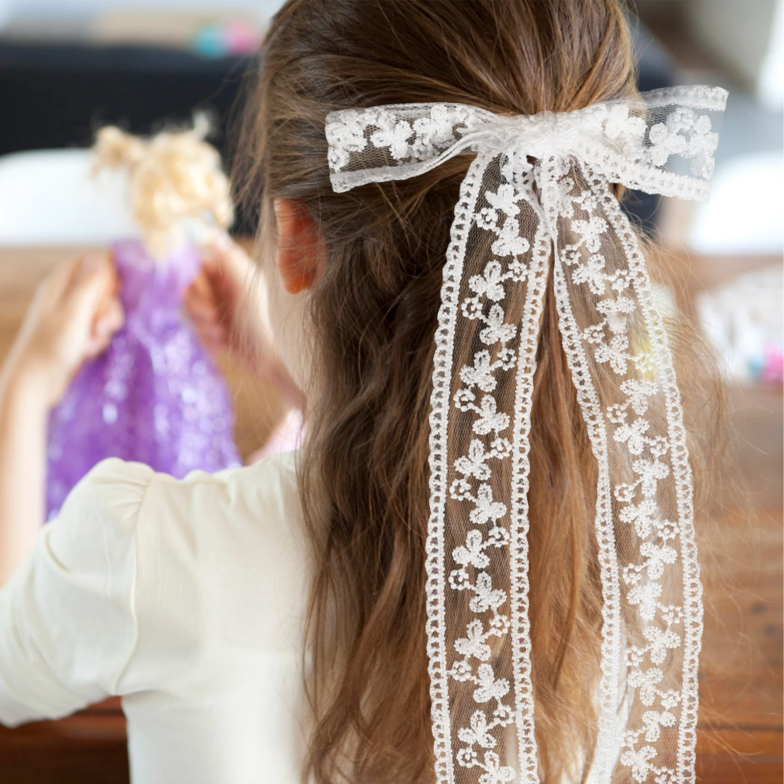 

2 Pcs Hairpin Ribbon Bowknot Clips Styling Accessories Women Bow Hair Clip Hair Decorations Barrettes Snap Hairpins