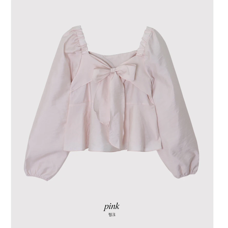 Lungo da donna Sve irt Primavera Autunno Colore puro Colletto quadrato Nodo ort Top Design coreano Versatile Ele Sweet