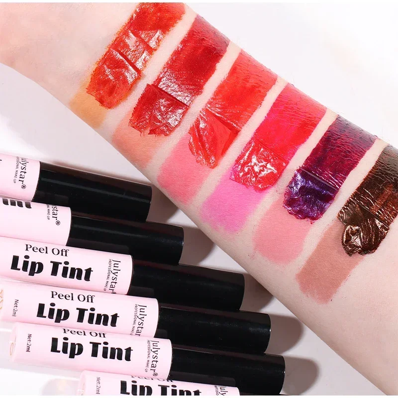 6 colori Peel Off Liquid Lipstick Waterproof long lasting LipGloss Mask Moisturizer Tear Pull Lip Lint trucco cosmetico Maquillage