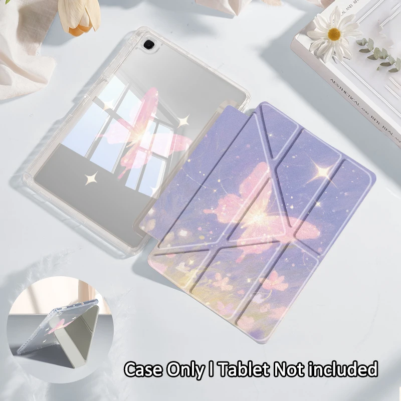 

Galaxy Tab Y-Fold Case/Dual Sided Print,For A9+ 11inch,A8 10.5,A9 8.7,S6 lite 10.4,S7+/S8+/S9+/S9FE+/S10+ 12.4,Auto Wake/Sleep