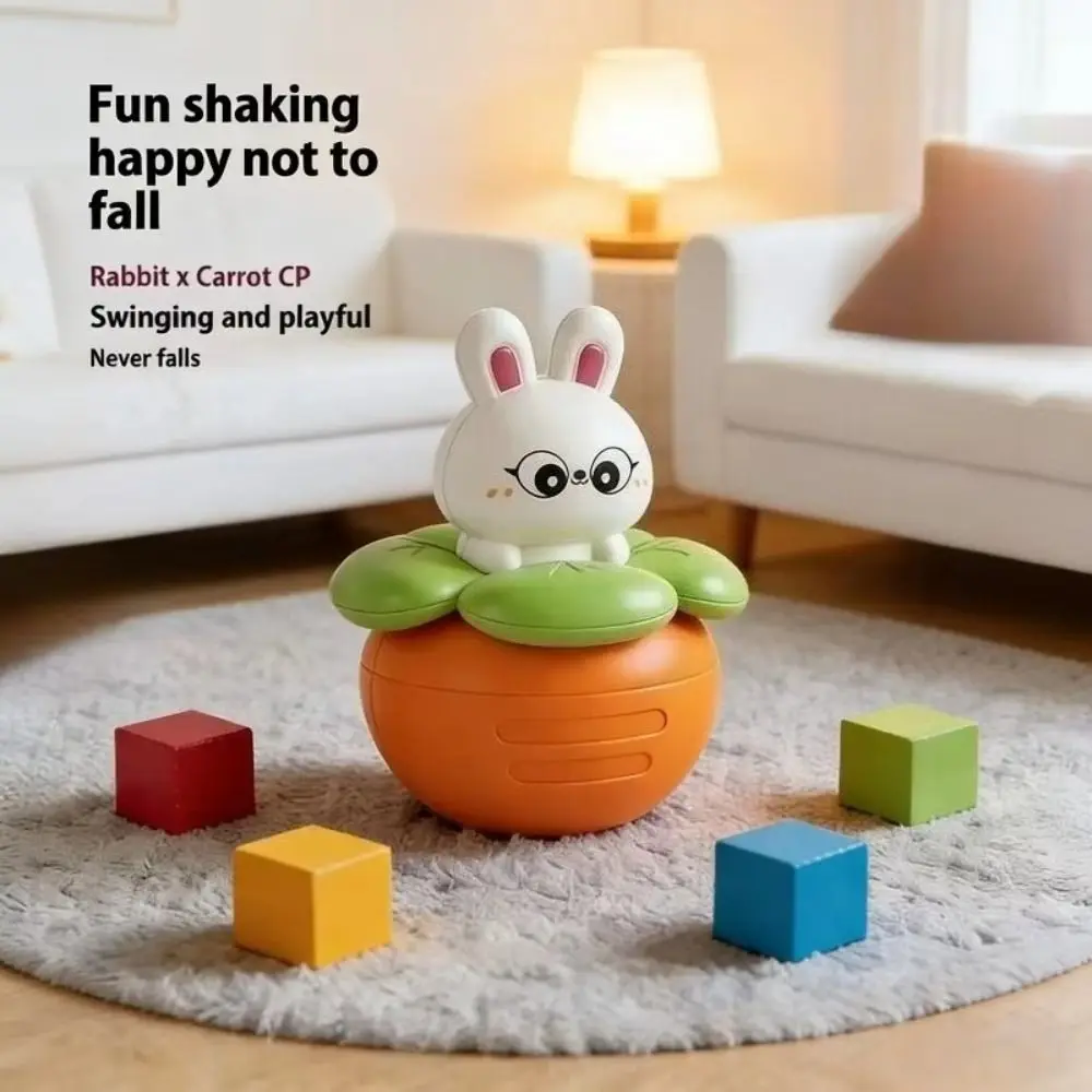 

Crafts Rabbit Carrot Tumbler Doll Handmade Toy Doll Baby Swing Toy Collection Mini Rabbit Tumbler Toy Children Girls Boys