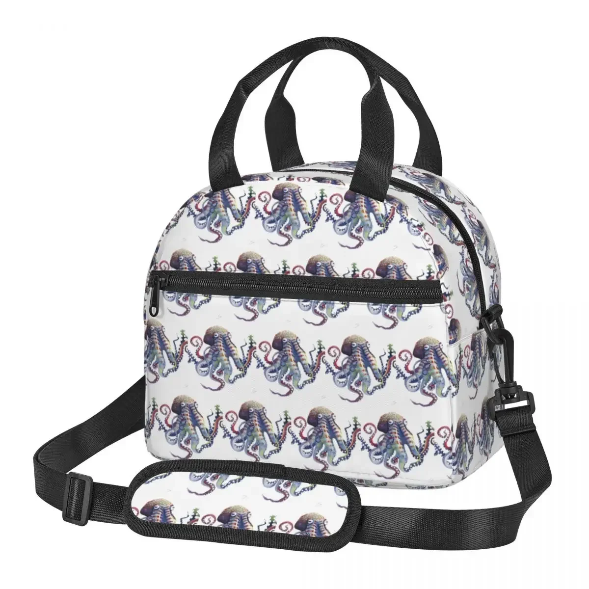Octopus Insulated Lunch Bag for School Bento Storage Food Boxes Portable Cooler Thermal Lunch Box Tote