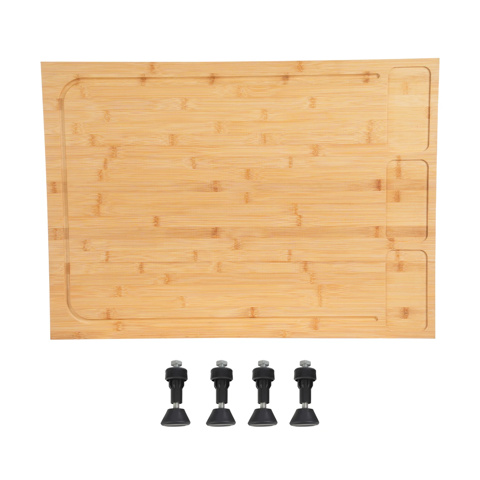 75×54×10cm Schneidebrett und Herdabdeckung aus Bambusmaterial, vielseitig einsetzbares Schneidebrett für Häuser/Wohnheime/kleine Wohnungen – Detail 11