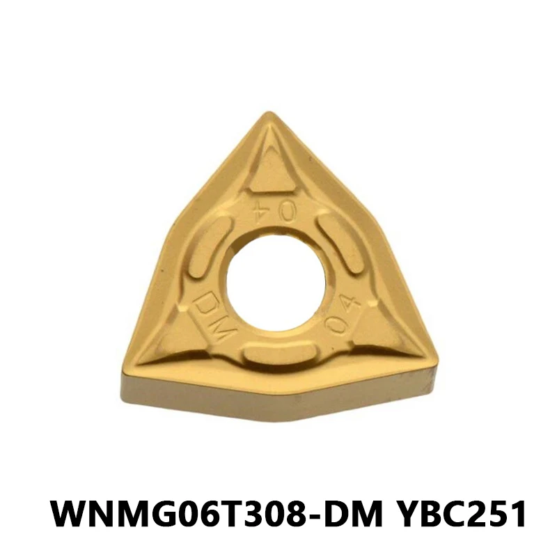 

WNMG06T308-DM YBC251 WNMG06T308 DM WNMG CNC Lathe Cutter Tool Carbide Inserts for Steel Processing External Turning Tool Mahcine