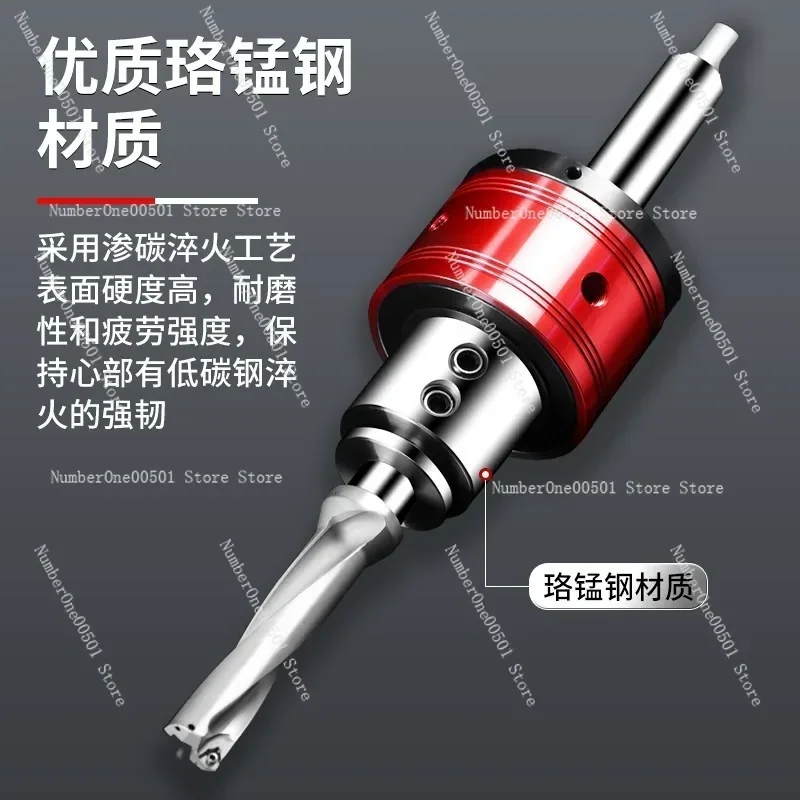 External to Internal Coolant MT4 MT5 Side Lock Tool Holder 25 32  Coolant Through U Drill Holder with High Speed Bearing