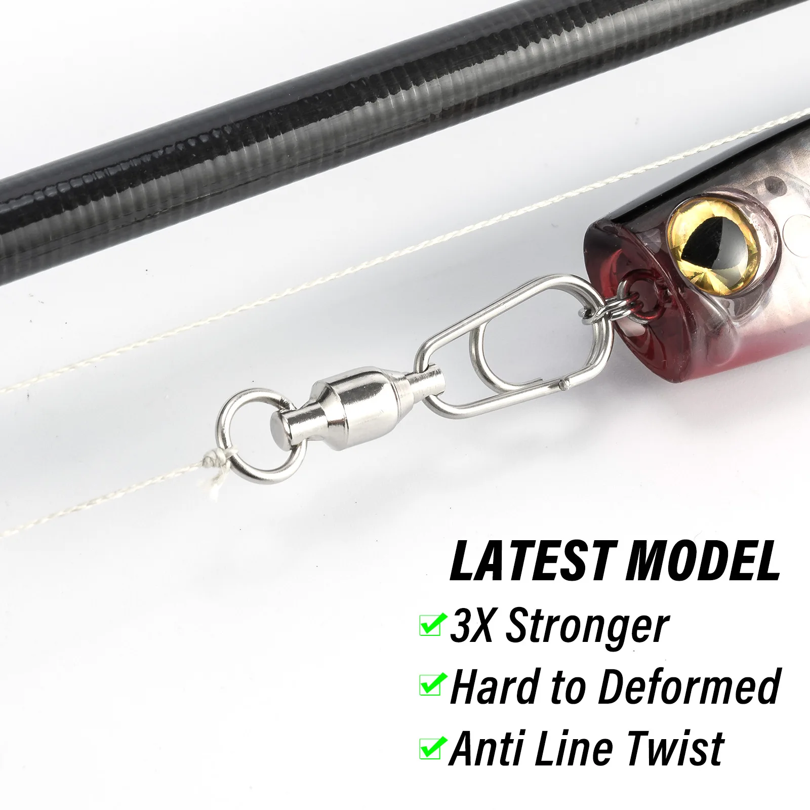 Imagem -04 - Pesca Rolamento de Esferas Gira com Fast Snap Clip 2080kg Lure Conector do Gancho Offshore Água Salgada Jigging Snap Snap 20 Pcs 20 Pcs 20pcs 20pcs 20pcs Peças 20