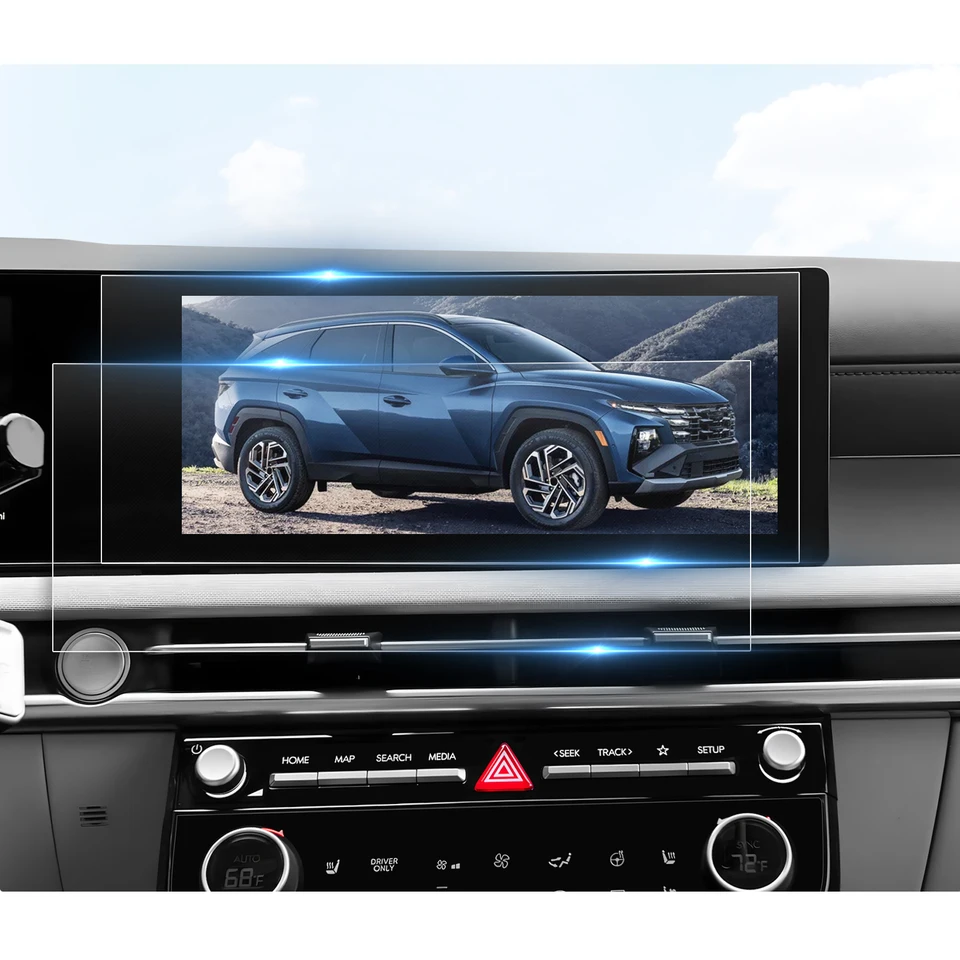 Pellicola Protettiva Per Schermo Auto Hyundai Tucson NX4 2024/2025 – Nano Film Antigraffio E Anti Impronte Per Display Multimediale - 3