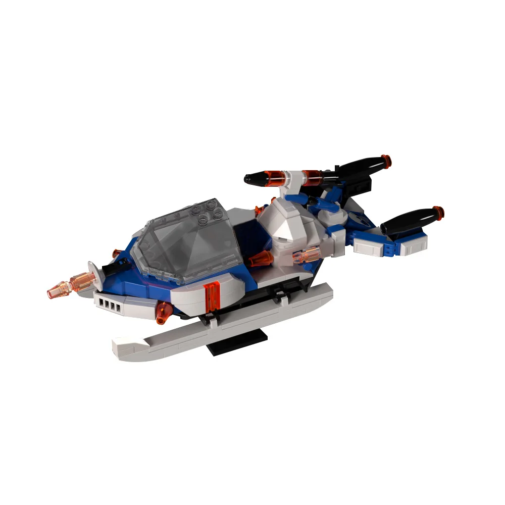 MOC Ice Planet 2002 Aircraft Model Building Blocks Space Championship Competition Airship Rocket Aviation Series Brick Toy Gift
