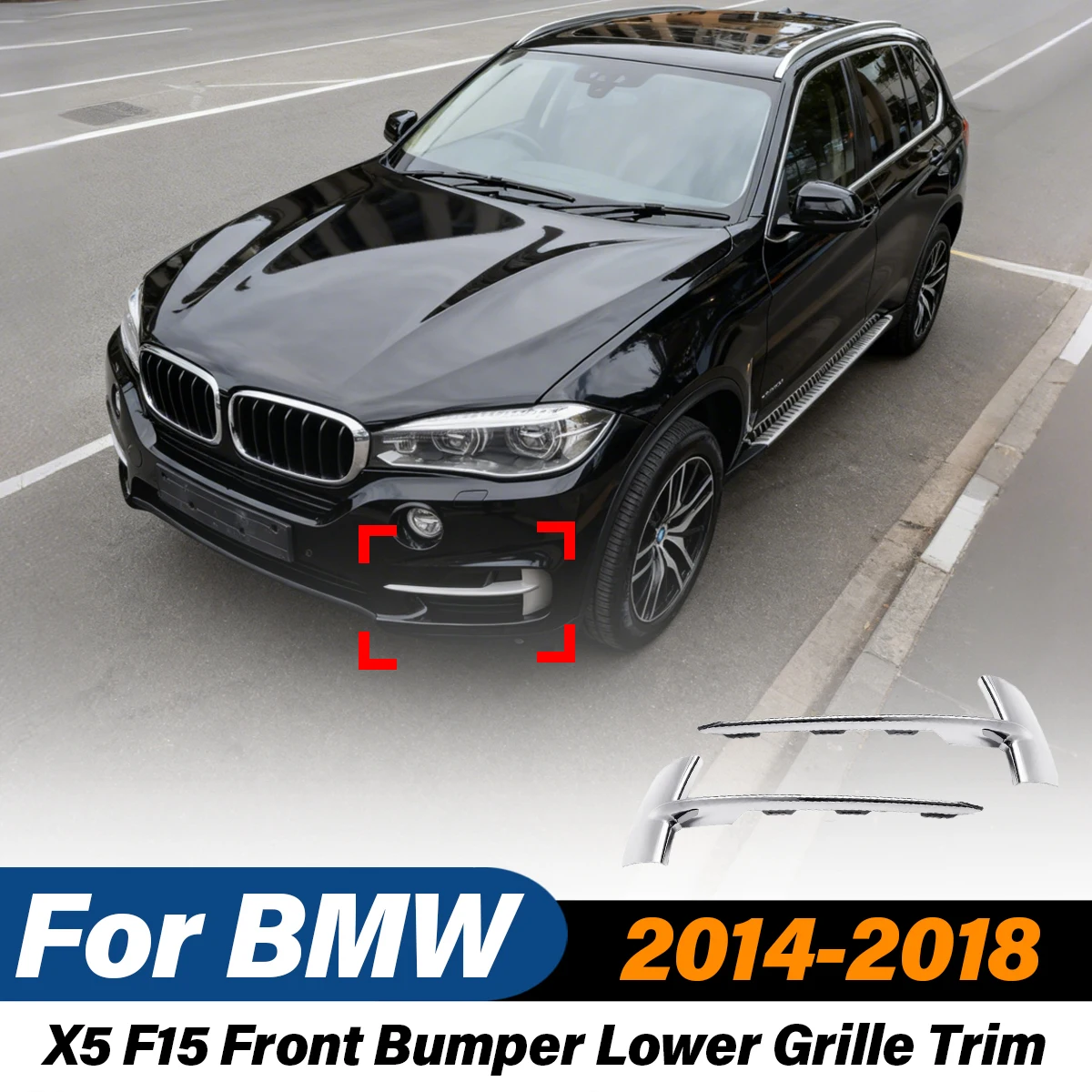 

For Bmw X5 F15 2014 2015 2016 2017 2018 Front Bumper Lower Grille Air Knife Trim Molding Car Modification Accessories Body Kit