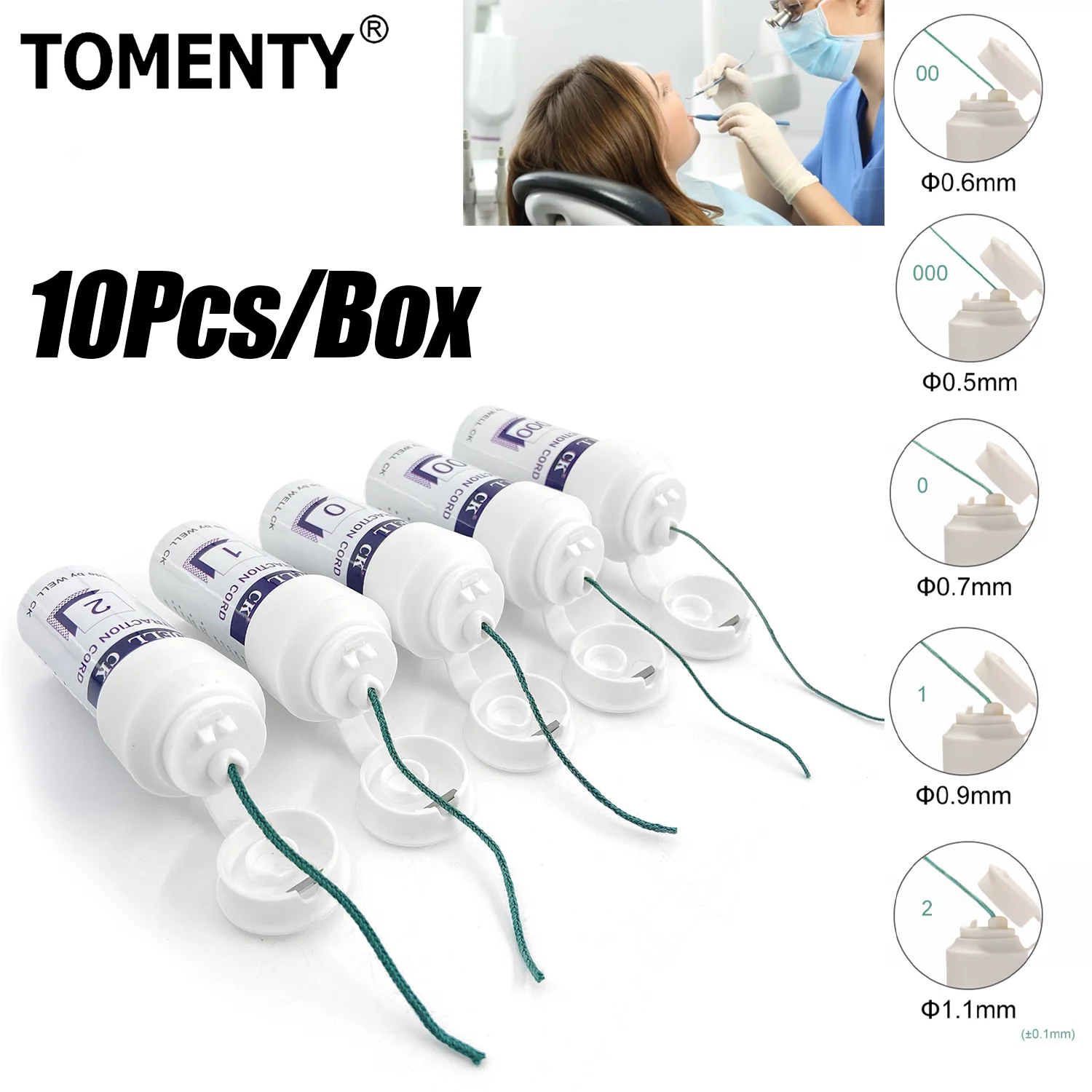 10 Bottle Disposable Dental Thread Gingival Retraction Cord Knitted Cotton Line Dentistry Gingival Cord 0 00 000 1 2