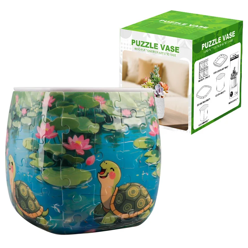 

1pc Creative 3D Puzzle Vase DIY Living Room Desktop Decoration Flower Arrangement Home Decoration Birthday Christmas Gift Toy