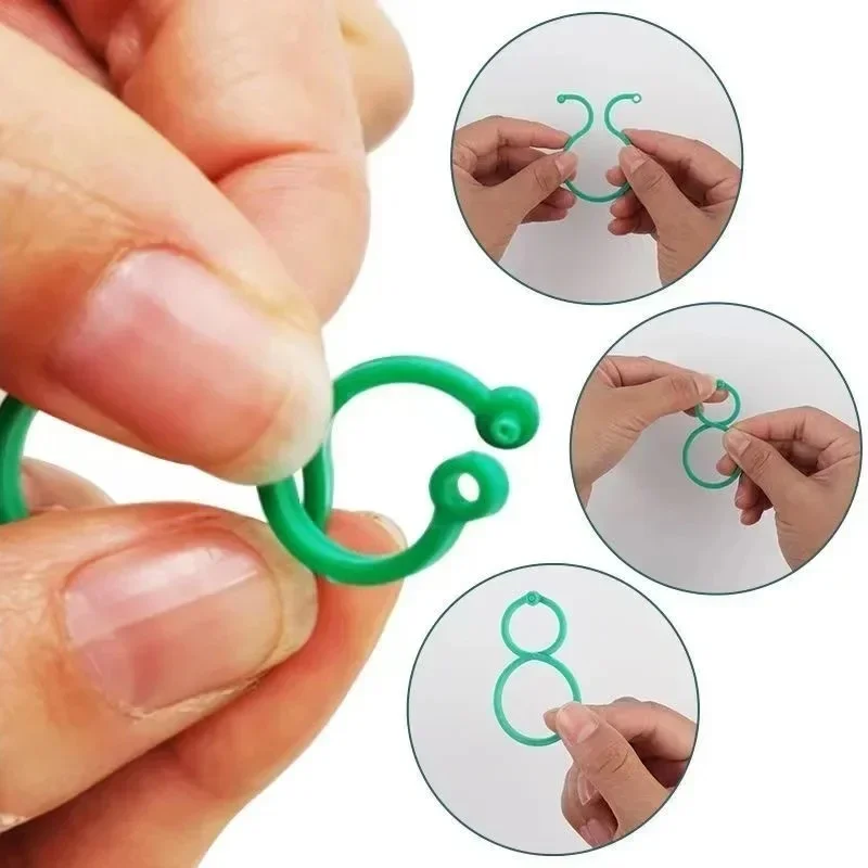 50/150/300Pcs Buckle Vine Tying Clips Ring Fixing Bracket Garden Plant Holder Tools Garden Decorations Plant Climbing Wall Clips