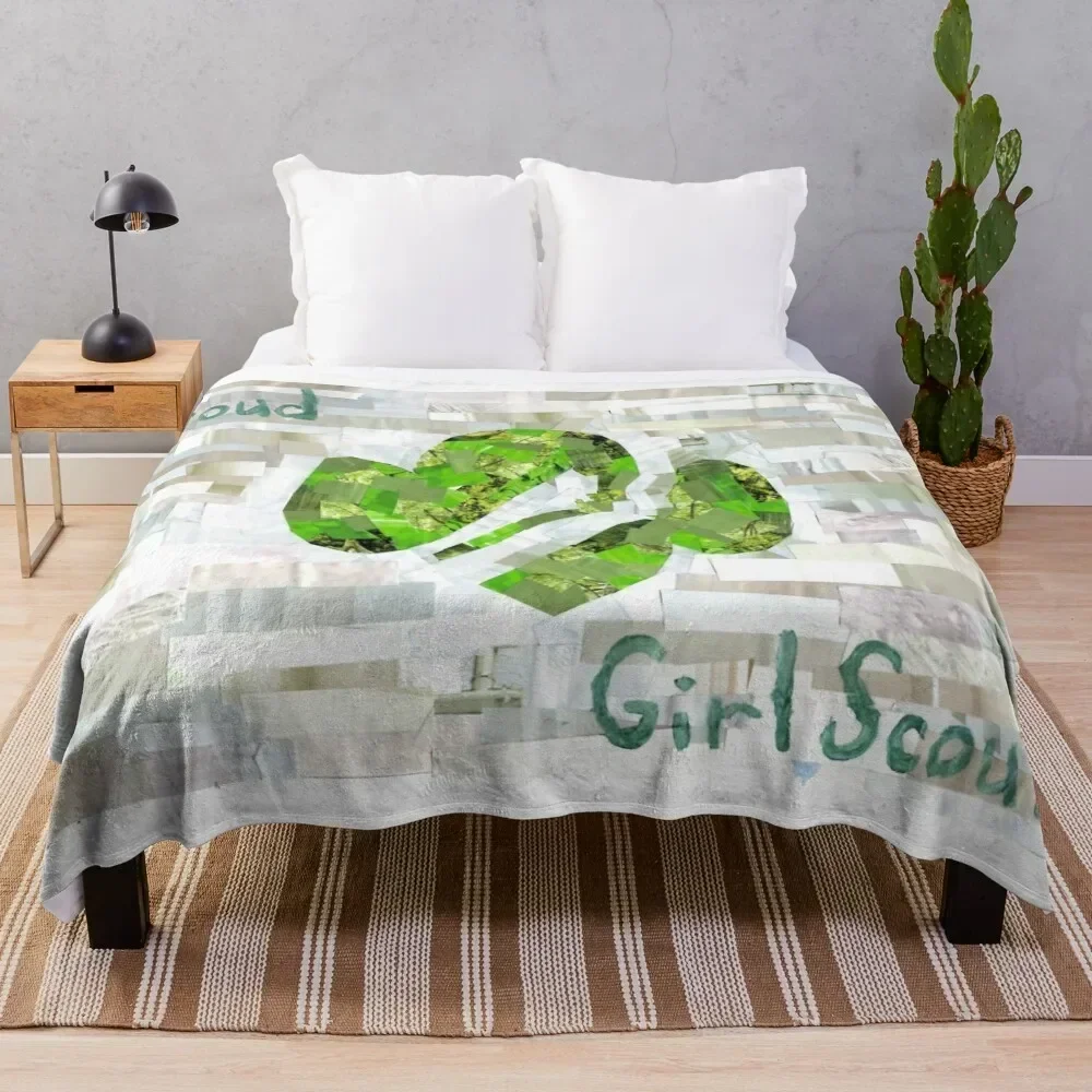 Proud Girl Scout Throw Blanket Travel Warm Multi-Purpose Blankets For Bed Blankets