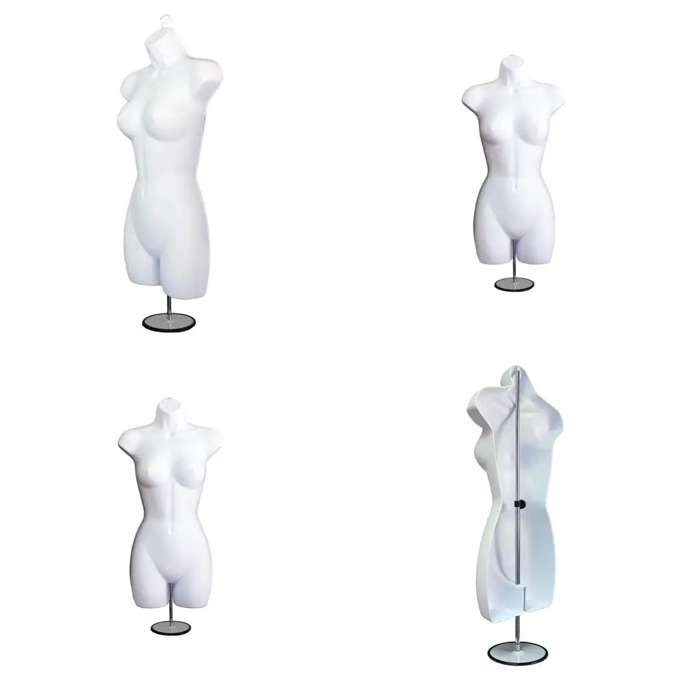 

White Female Mannequin with Metal Stand and Hanging Hook, S-M Size