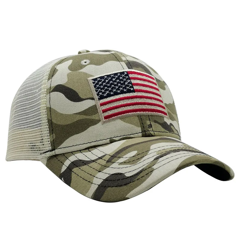 Outdoor sports cotton baseball cap American flag 3D letter embroidery baseball cap casual motorcycle cap