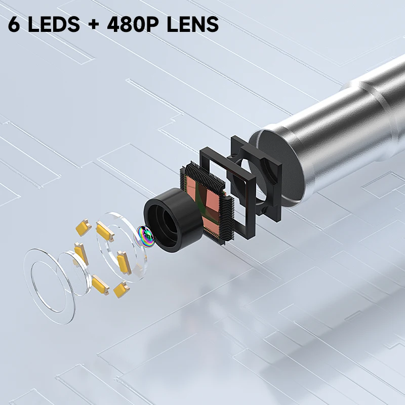 TYPE-C-Otoskop, USB-C-Ohrreinigungs-Endoskopkamera, 5,5-mm- bzw. 3,9-mm-Objektiv, Micro-USB-Visueller Ohrreiniger mit 6 LEDs für Android-Handys und PCs. – Detail 5