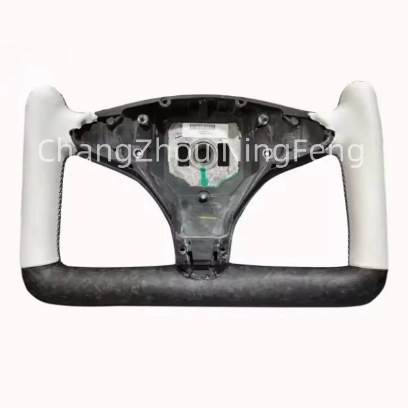 رائجة البيع عالية الجودة بالجملة عجلة القيادة الرياضية الكربون تناسب طراز تسلا 2021 + 3 / X / Y #6