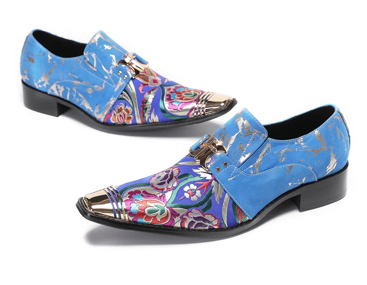BOARD Herbst Herrenschuhe Spike Luxuriöse Persönlichkeit Bankett Niete Tigerkopf Druck Formelle Kleidung Schuhe – Detail 21