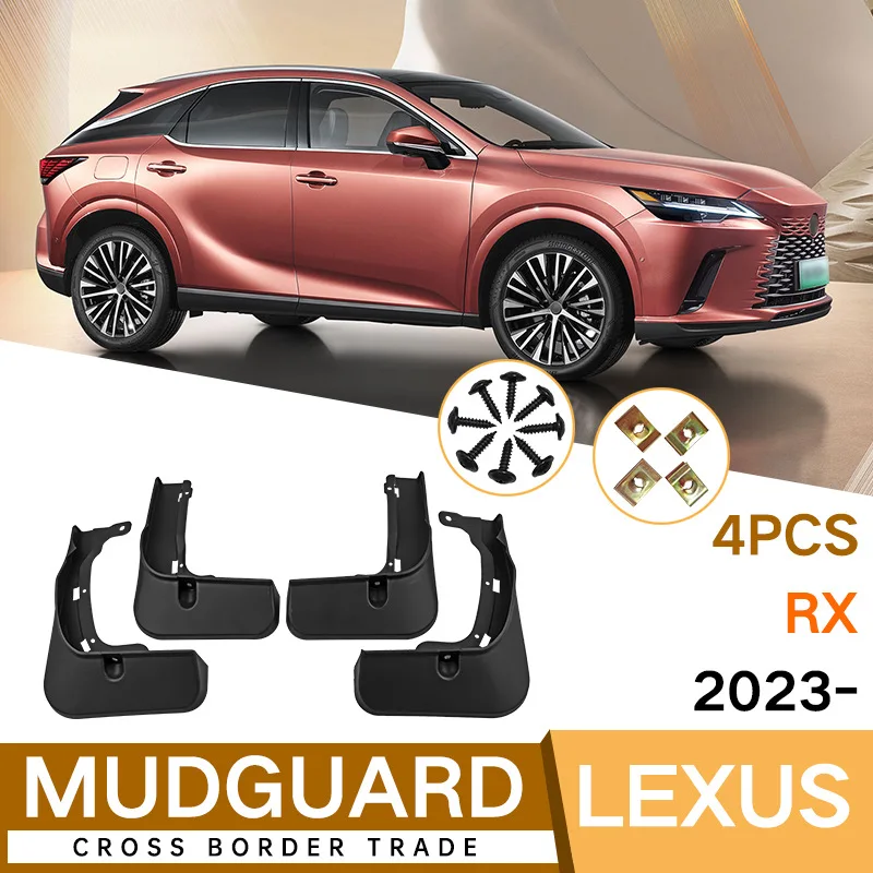 

For Lexus RX 2023 Car Red Molded Mud Flaps Splash Guards Mudguards Front Rear Styling Front Rear Car Accessories