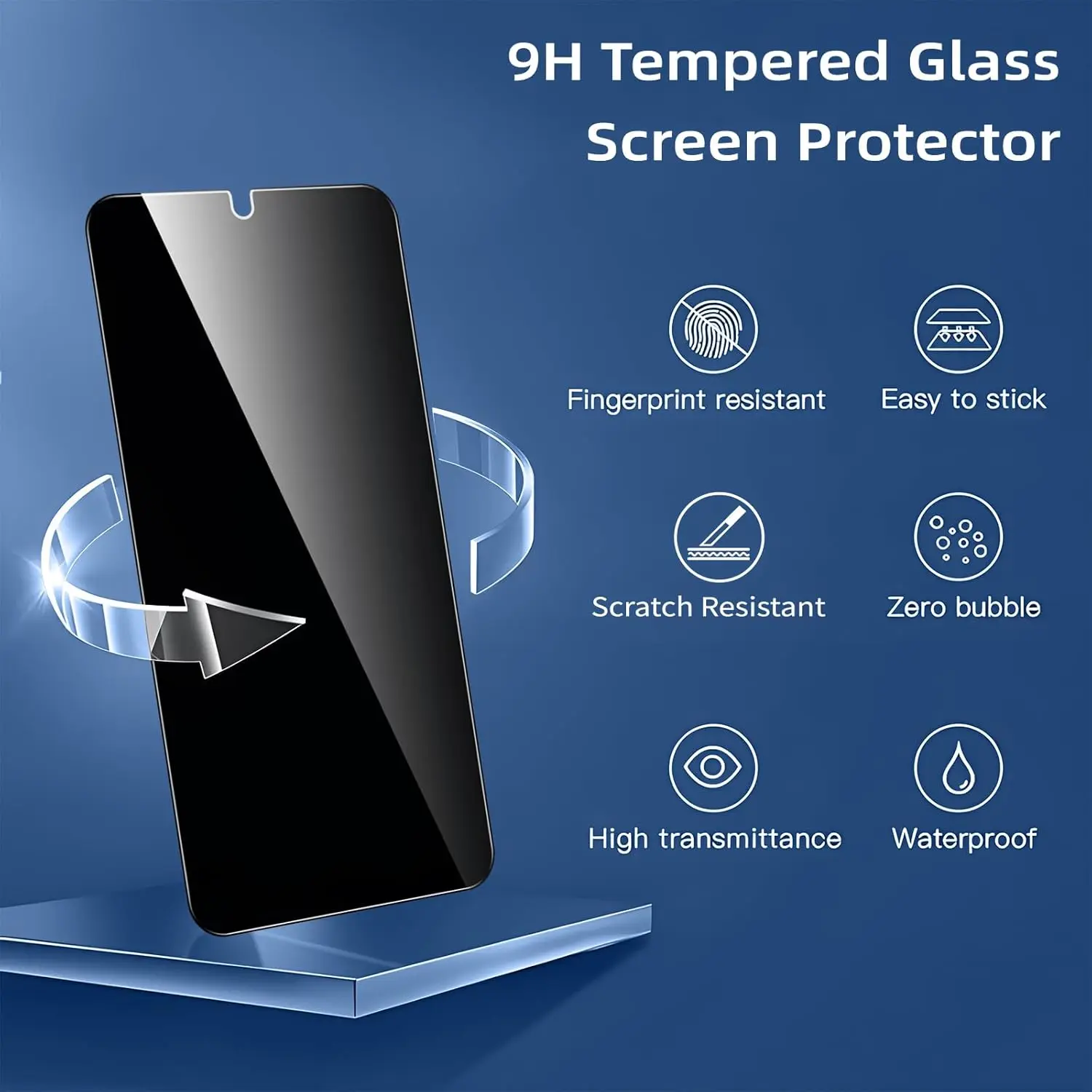 2/3/4 Stück gehärtetes Glas für Oukitel C62 / C62 Pro Anti Spy gehärtetes Glas Schutzfolie Privatsphäre – Detail 4