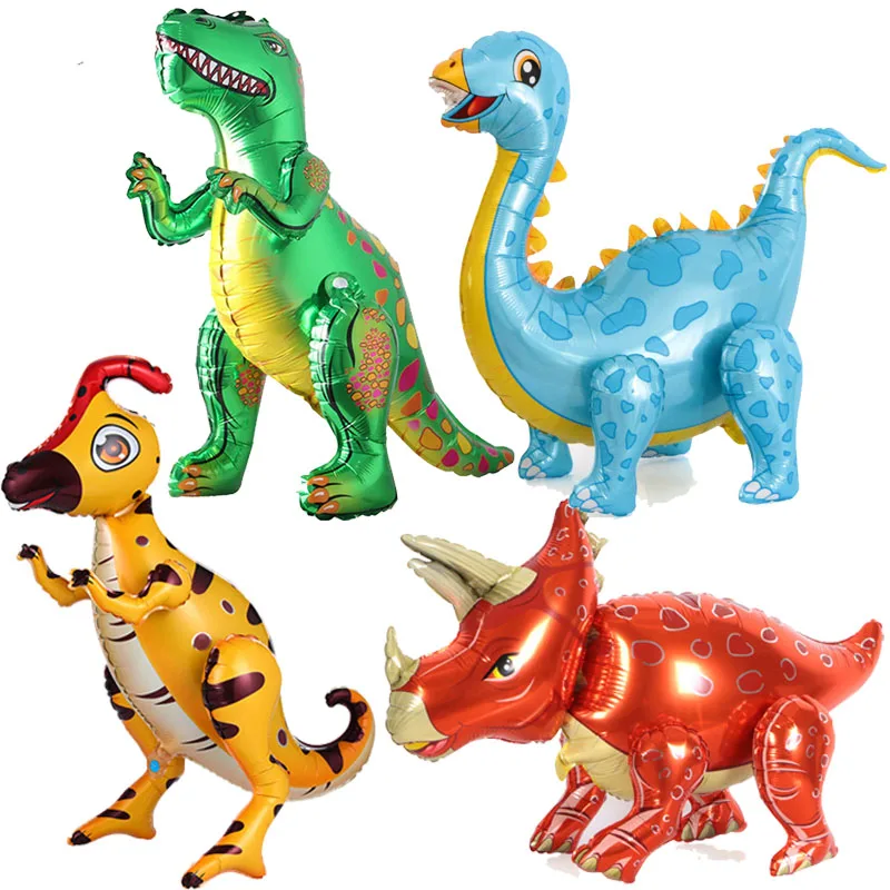 Image of 4D Große Stehende Dinosaurier-Folienballons Kindergeburtstag Dekorationen T-Rex Dino Themenparty Zubehör
