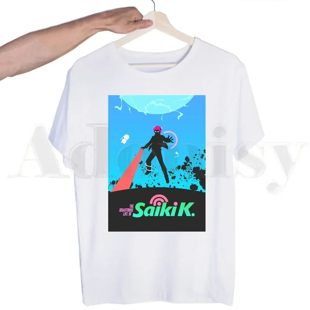 Disastrous Life Of Saiki K Japanese Anime Funny Tshirts Men Fashion Summer T-shirts Tshirt Top Tees Streetwear Harajuku Funny