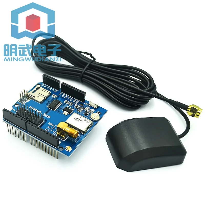 6M GPS Shield GPS Recording Expansion Board GPS Module With SD Card Slot + Antenna