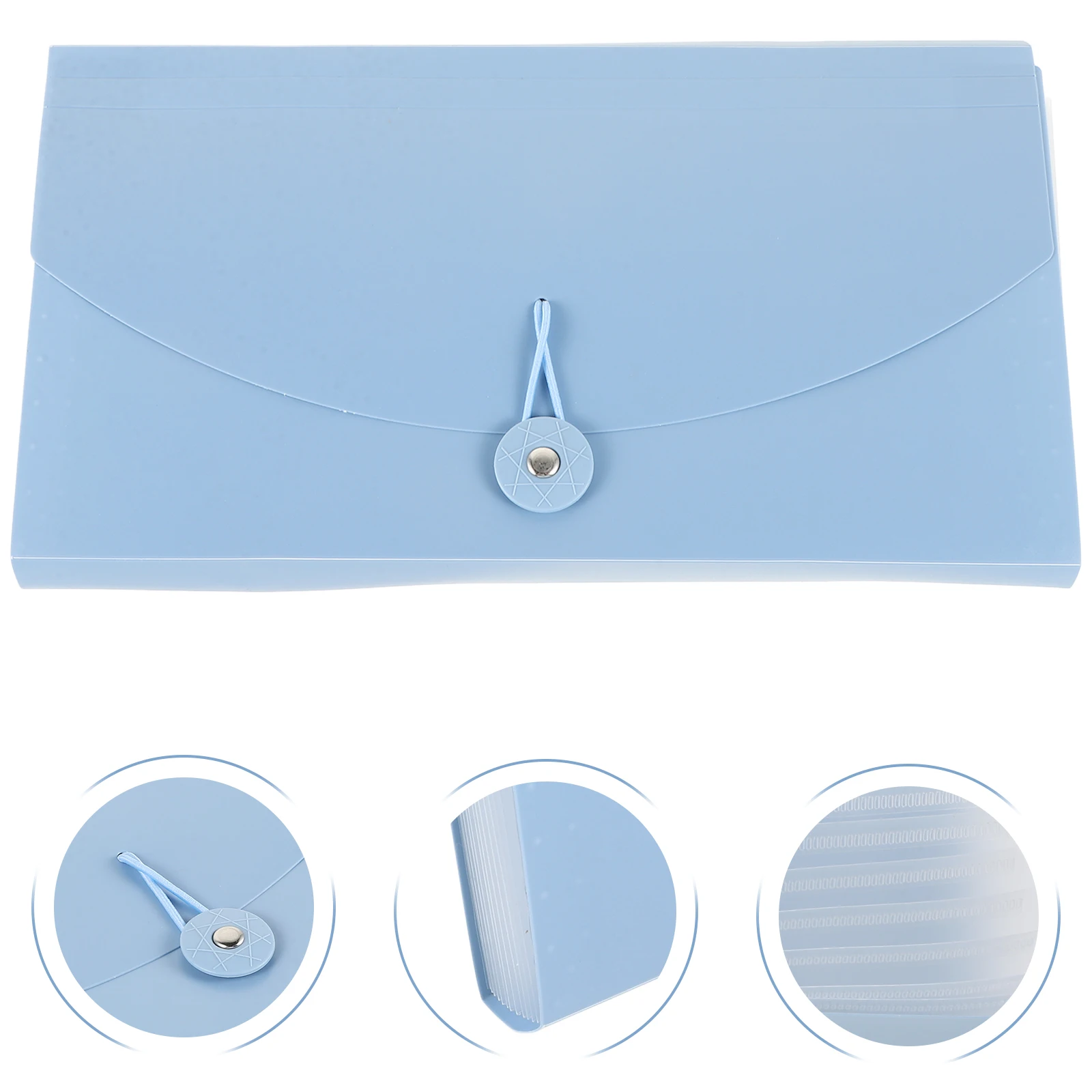 Lanyard Accordion Bag Plastic File Organizer Desktop Expanding Folder Documents Work