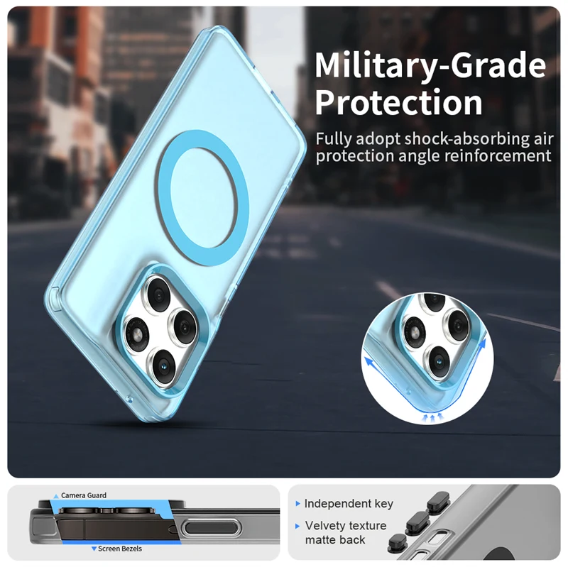 Custodia magnetica opaca per telefono per Motorola Edge 60 Fusion Custodia per Magsafe Carica wireless per Moto Edge 60 Fusion чехол Funda Cover