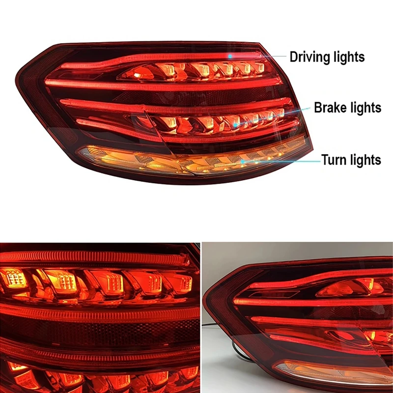 

Outer Car Light Assembly For Mercedes BENZ W212 E350 E400 E550 E63 AMG E250 2014-2016 LED Tail Light Warning Brake Signal Lamp