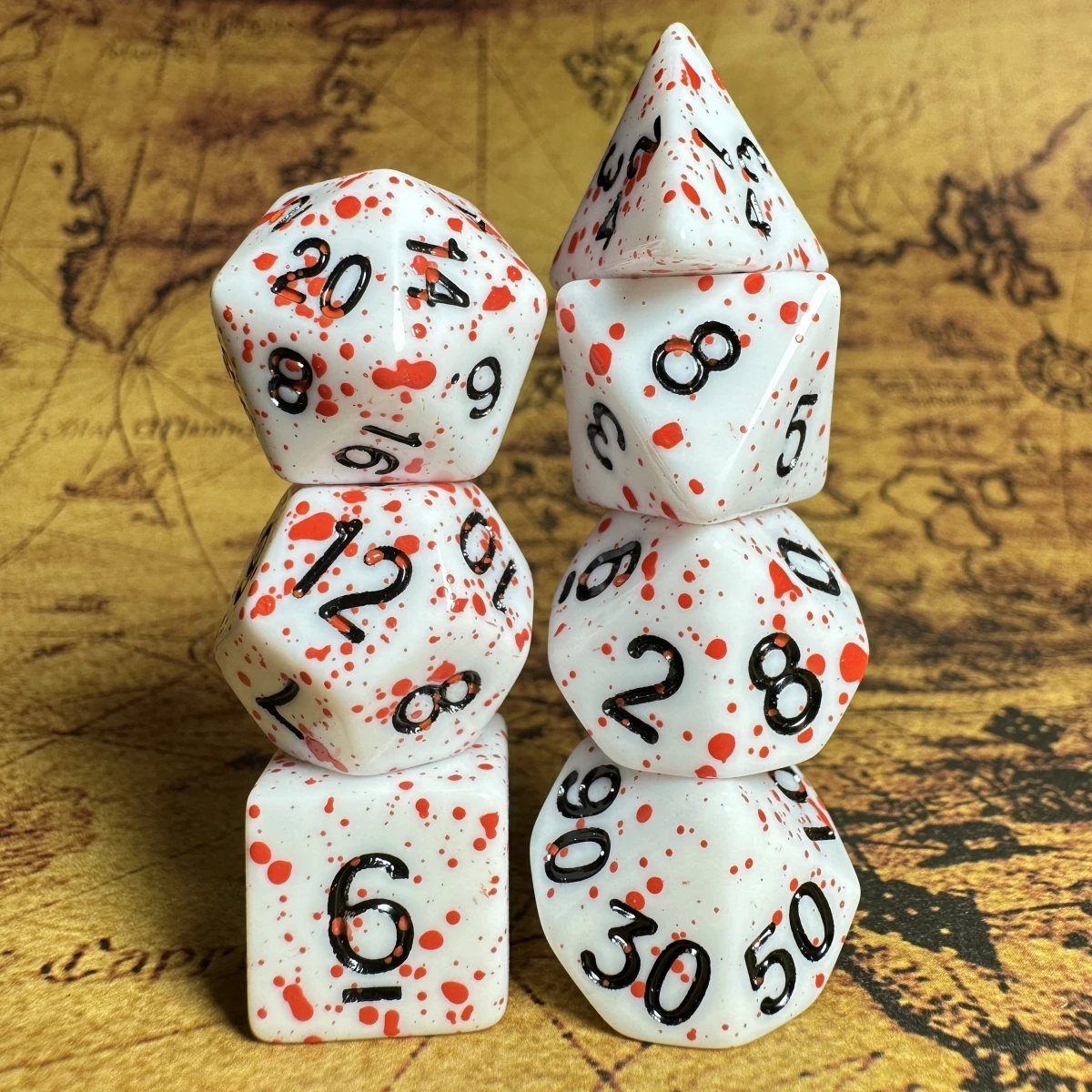 High-Quality Acrylic Blood Effect Dice Cubes image