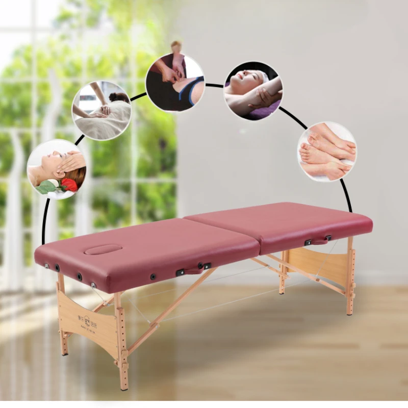 

Portable Folding Massage Bed Tattoo Wooden Comfort Speciality Massage Table Knead Medical Lit Pliant Beauty Furniture RR50MB