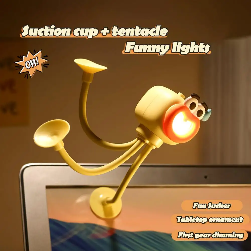 

Reliable Night Light Octopus Design Night Light with Vacuum Suction Cup Adjustable Brightness Diy Shape Lamp Reusable for Kids