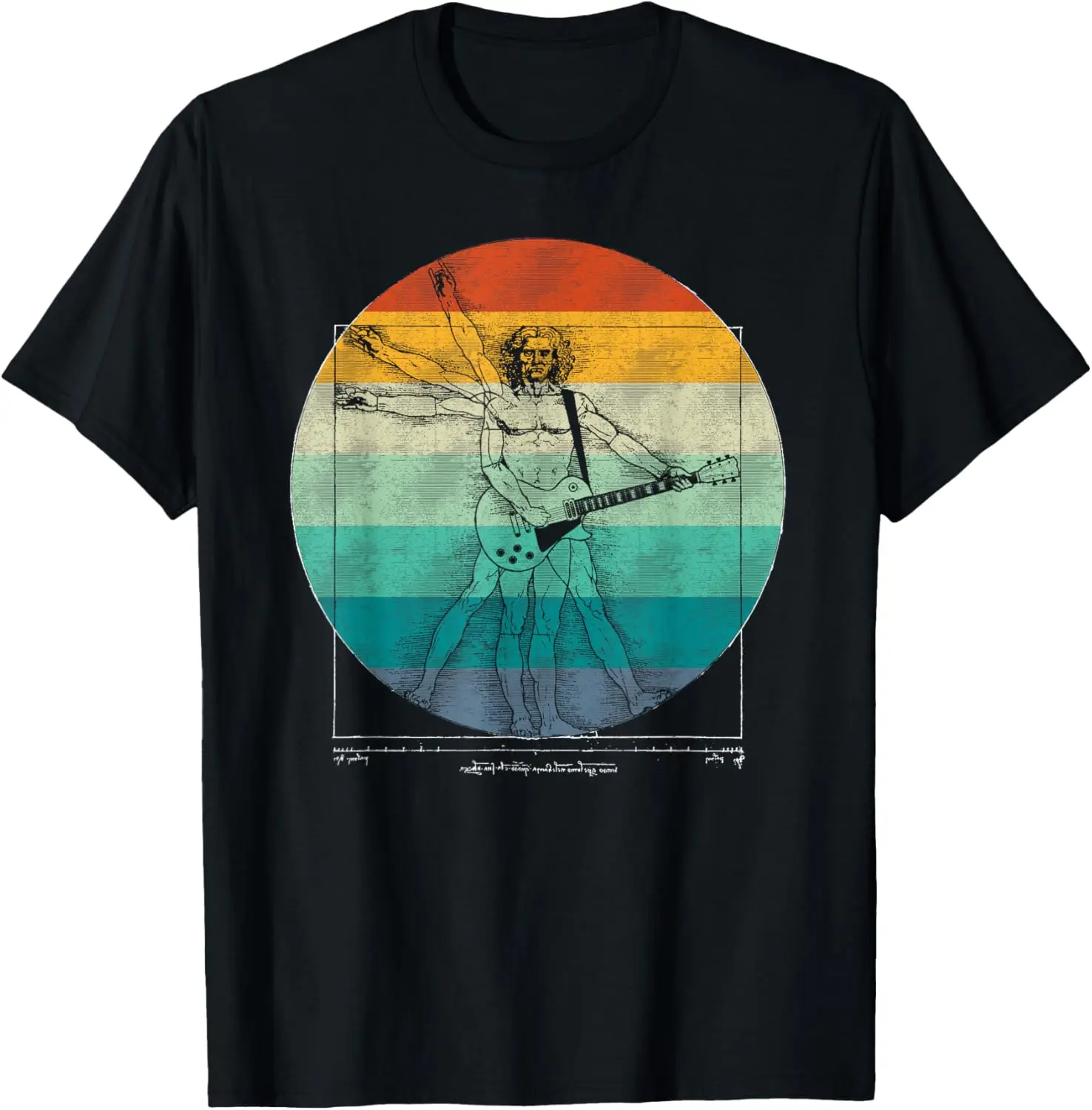 

Fashion style - Funny Guitar Player Da Vinci Vitruvian Man Musicians T-Shirt